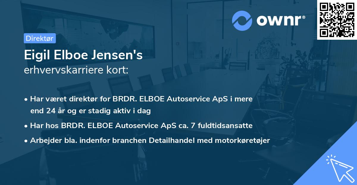 Eigil Elboe Jensen's erhvervskarriere kort