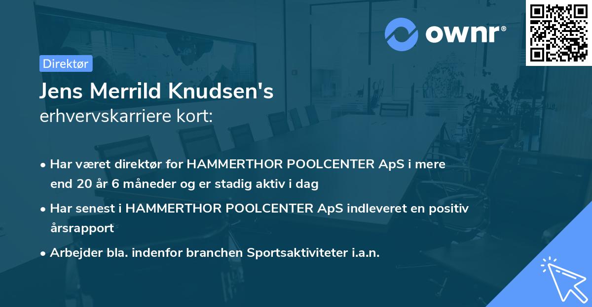 Jens Merrild Knudsen's erhvervskarriere kort