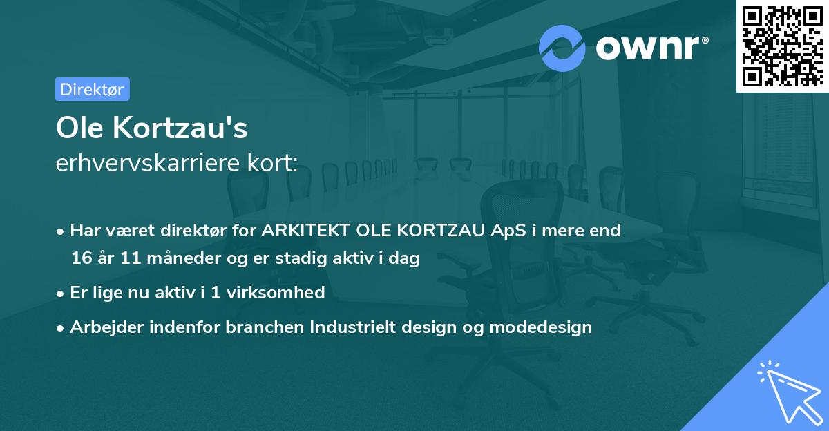 Ole Kortzau's erhvervskarriere kort