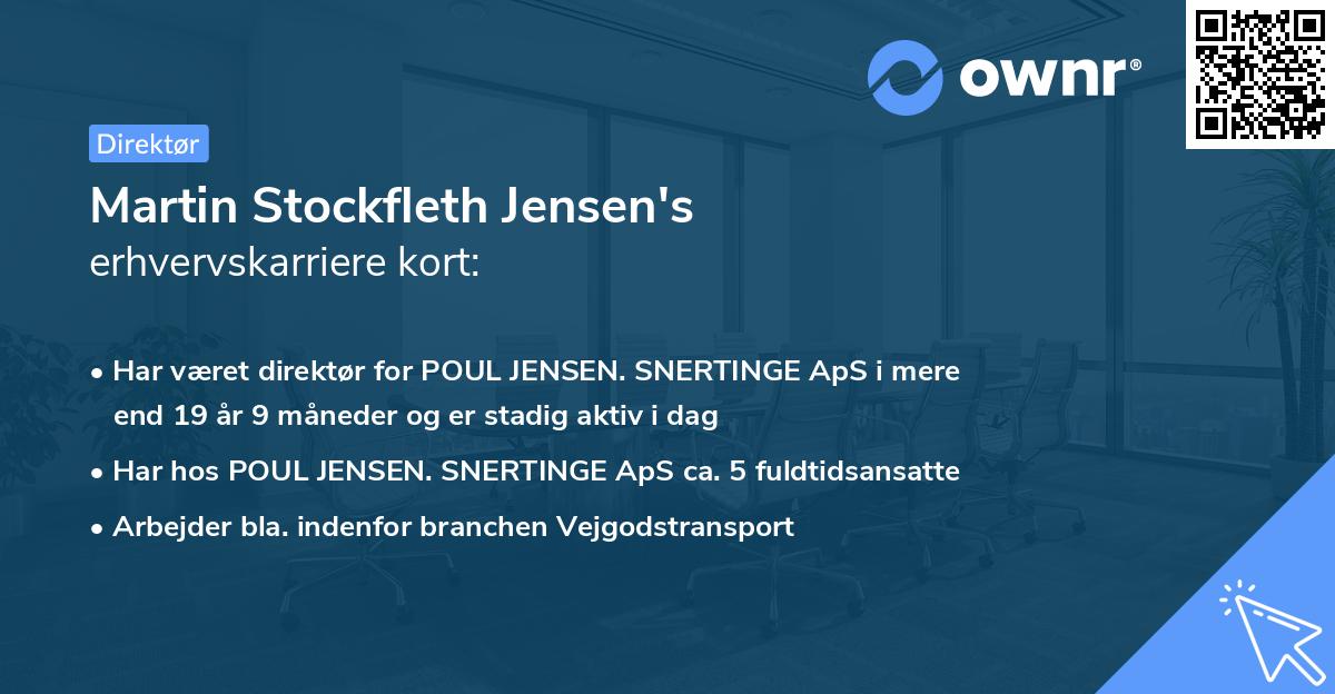 Martin Stockfleth Jensen's erhvervskarriere kort