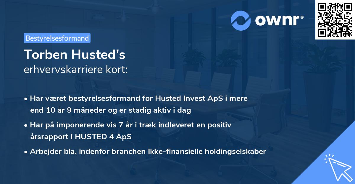 Torben Husted's erhvervskarriere kort