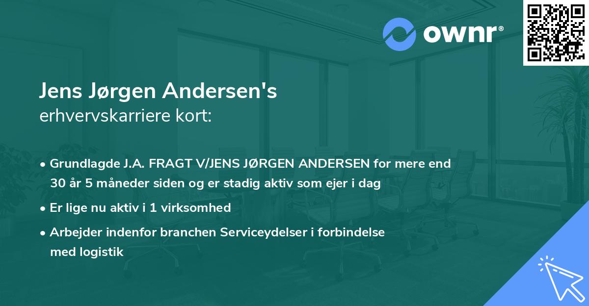 Jens Jørgen Andersen's erhvervskarriere kort