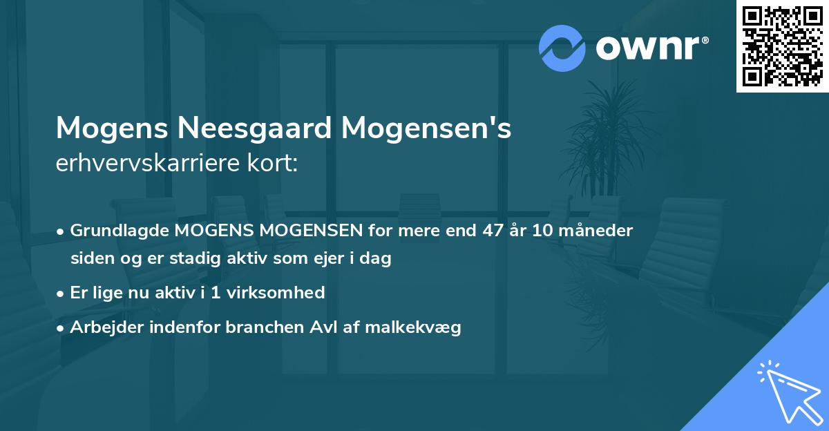 Mogens Neesgaard Mogensen's erhvervskarriere kort