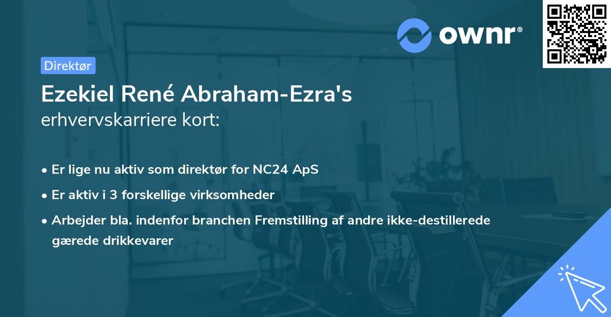 Ezekiel René Abraham-Ezra's erhvervskarriere kort