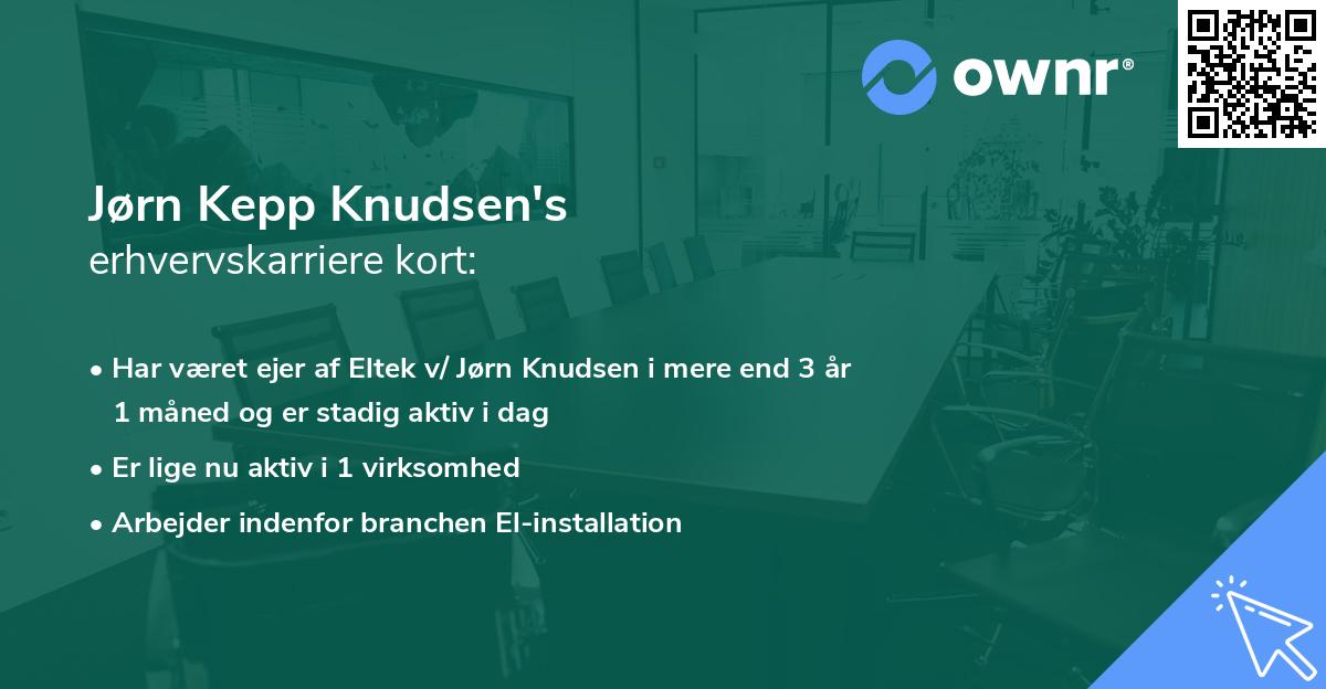Jørn Kepp Knudsen's erhvervskarriere kort