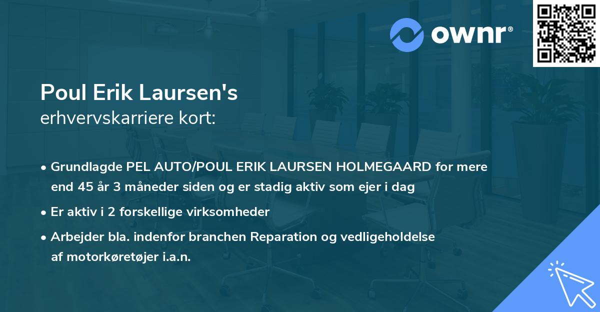 Poul Erik Laursen's erhvervskarriere kort