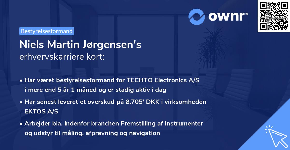 Niels Martin Jørgensen's erhvervskarriere kort