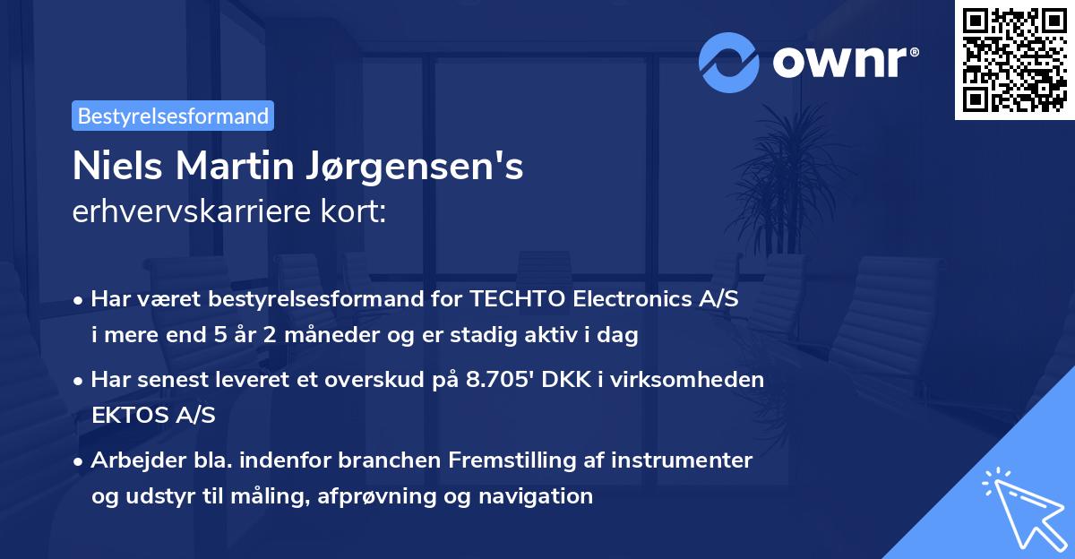 Niels Martin Jørgensen's erhvervskarriere kort