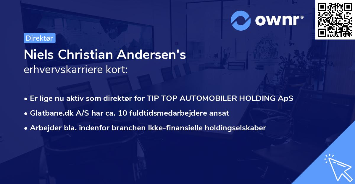 Niels Christian Andersen's erhvervskarriere kort