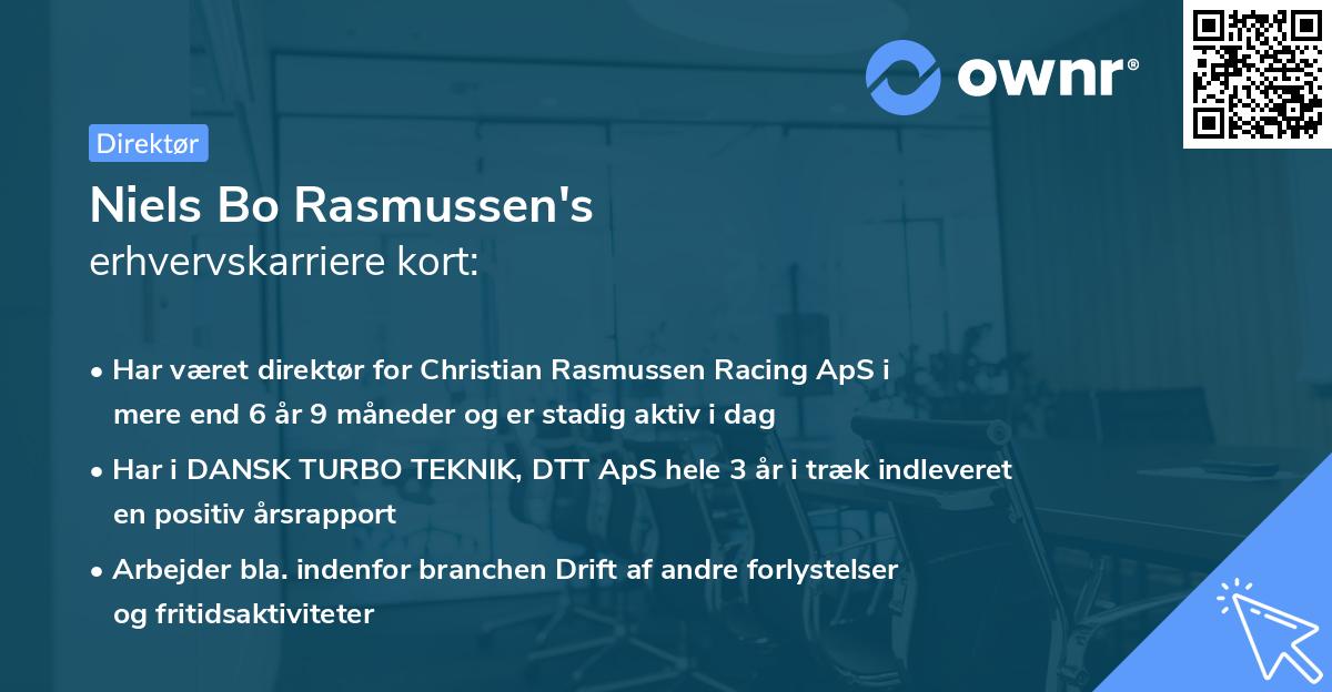 Niels Bo Rasmussen's erhvervskarriere kort