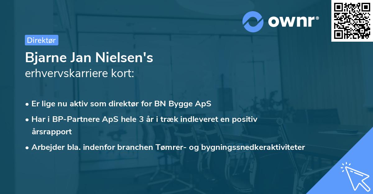 Bjarne Jan Nielsen's erhvervskarriere kort