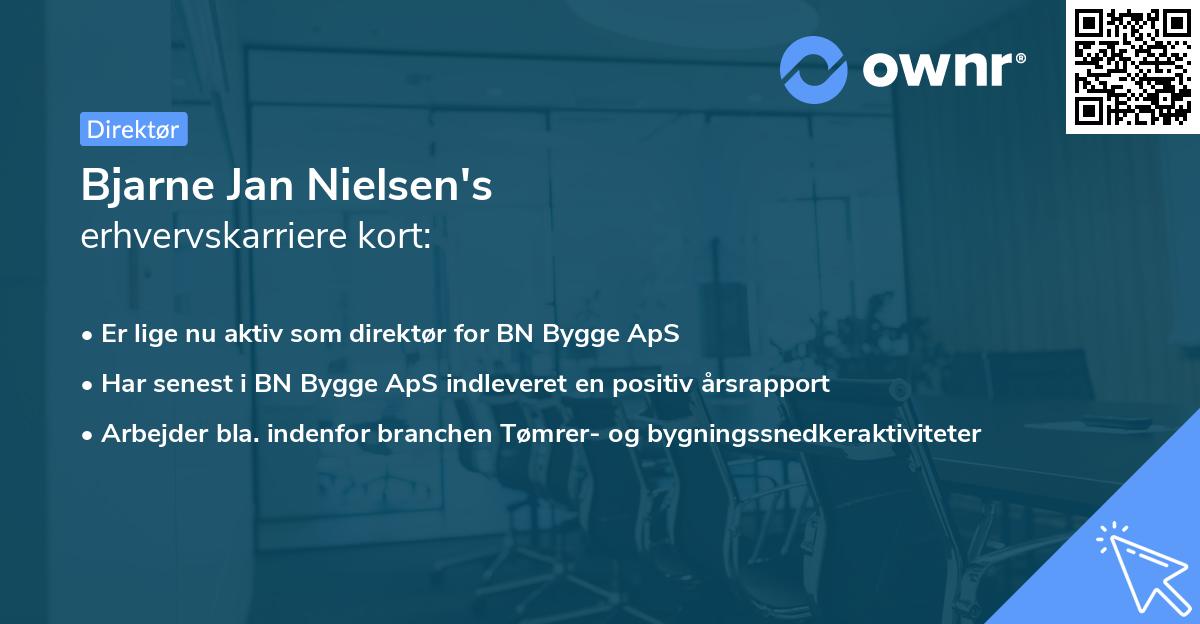 Bjarne Jan Nielsen's erhvervskarriere kort