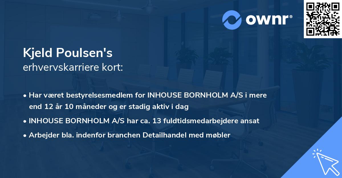 Kjeld Poulsen's erhvervskarriere kort