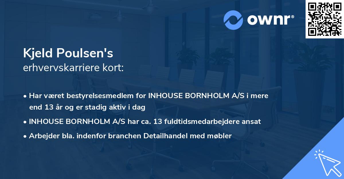 Kjeld Poulsen's erhvervskarriere kort