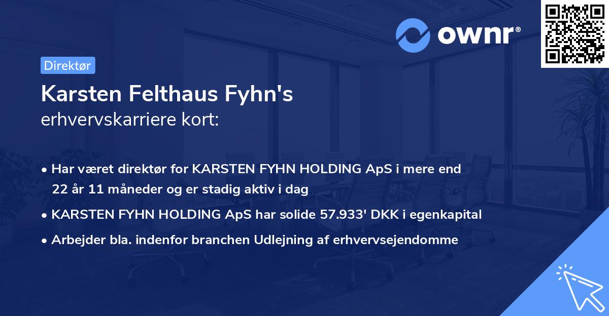 Karsten Felthaus Fyhn's erhvervskarriere kort