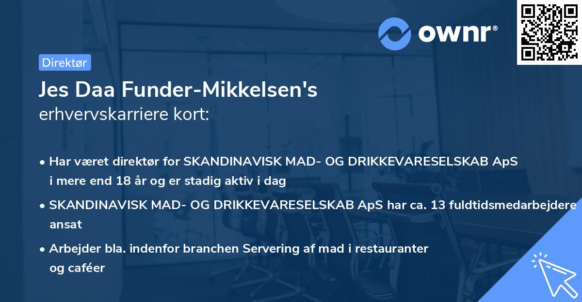 Jes Daa Funder-Mikkelsen's erhvervskarriere kort