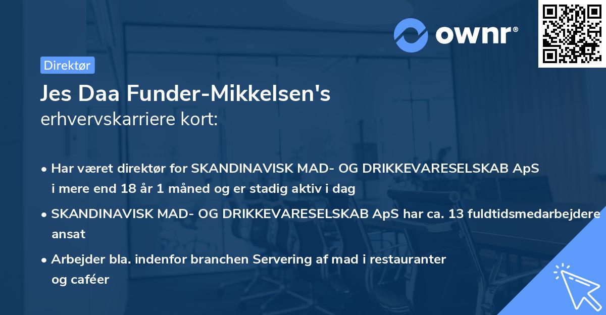 Jes Daa Funder-Mikkelsen's erhvervskarriere kort