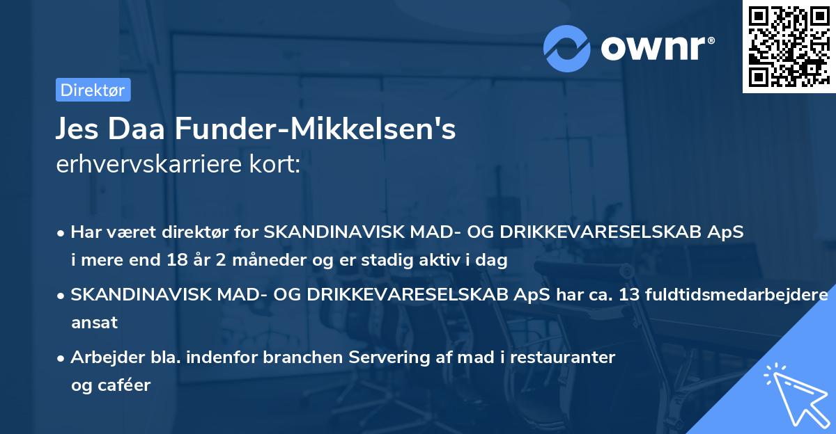 Jes Daa Funder-Mikkelsen's erhvervskarriere kort