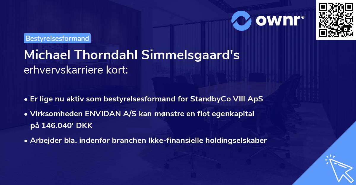 Michael Thorndahl Simmelsgaard's erhvervskarriere kort