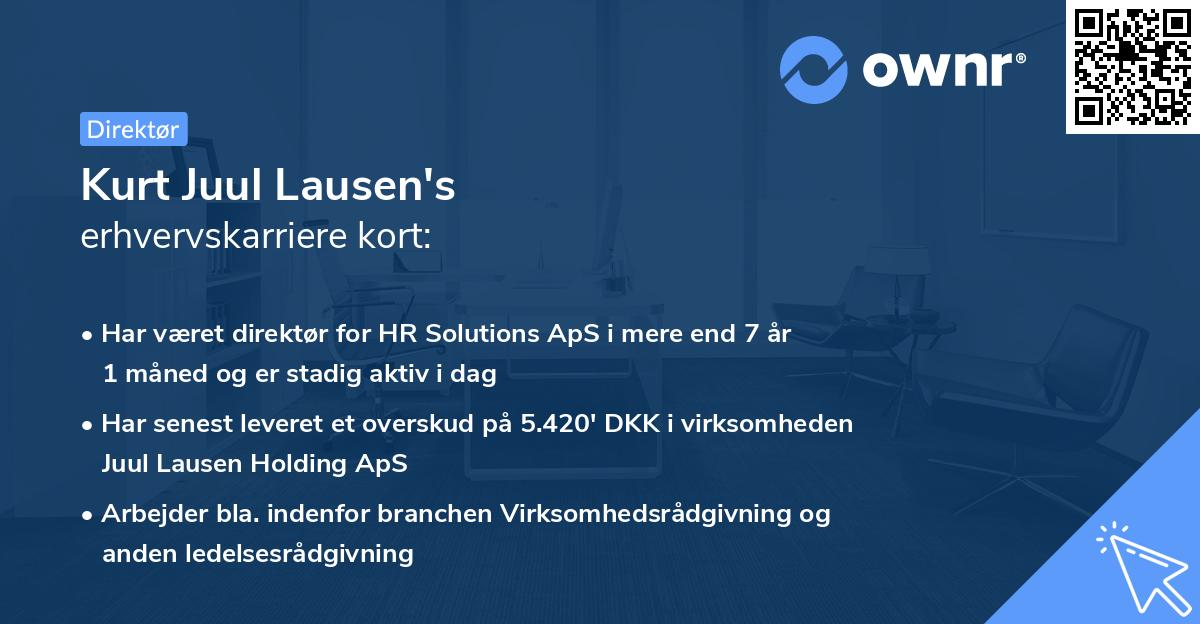 Kurt Juul Lausen's erhvervskarriere kort