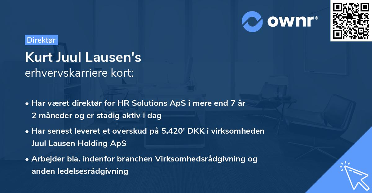 Kurt Juul Lausen's erhvervskarriere kort