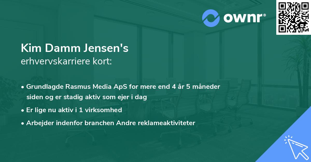 Kim Damm Jensen's erhvervskarriere kort