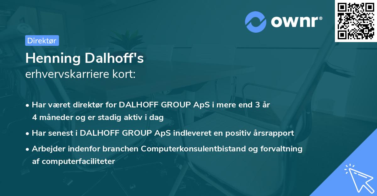 Henning Dalhoff's erhvervskarriere kort