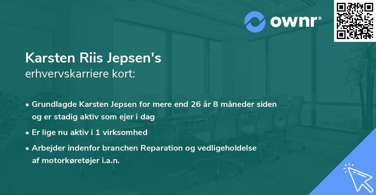 Karsten Riis Jepsen's erhvervskarriere kort