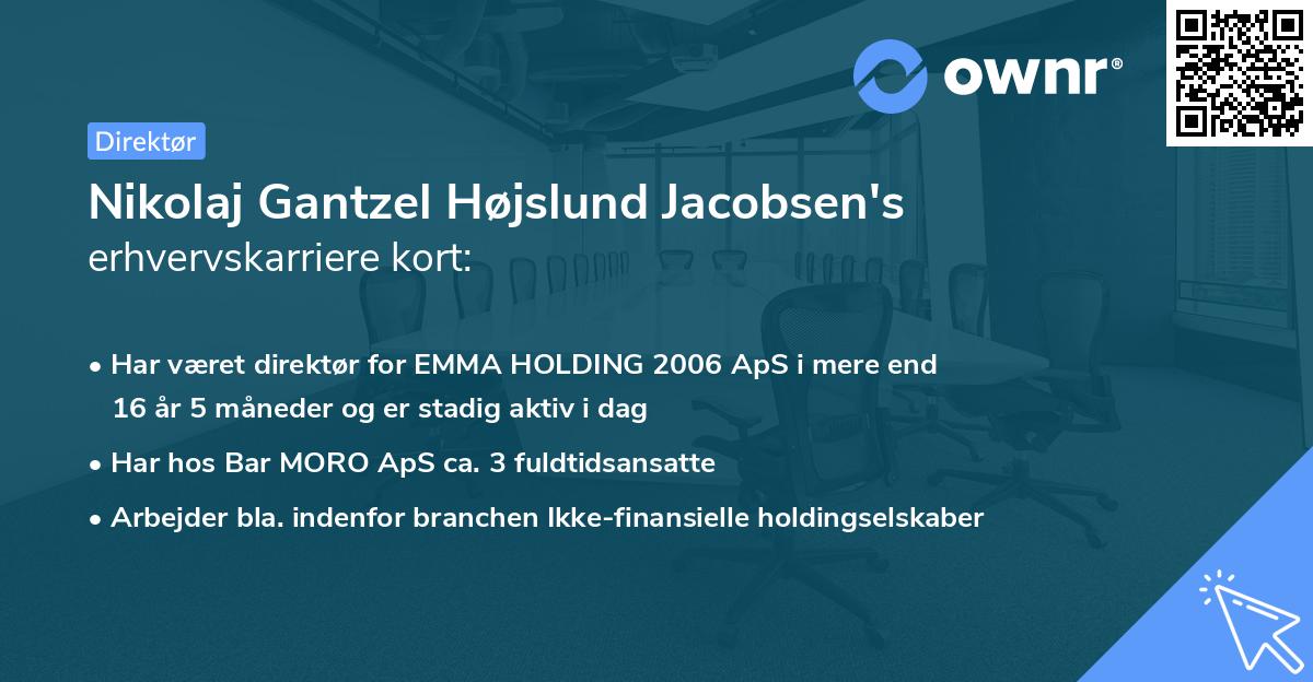 Nikolaj Gantzel Højslund Jacobsen's erhvervskarriere kort