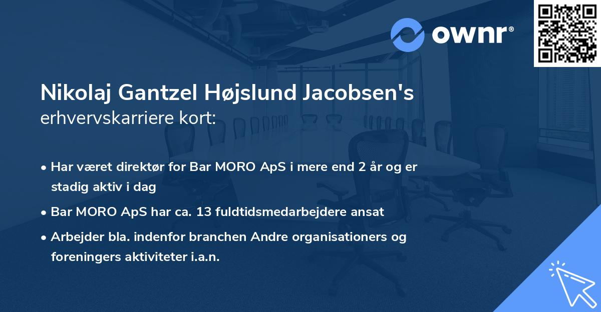 Nikolaj Gantzel Højslund Jacobsen's erhvervskarriere kort