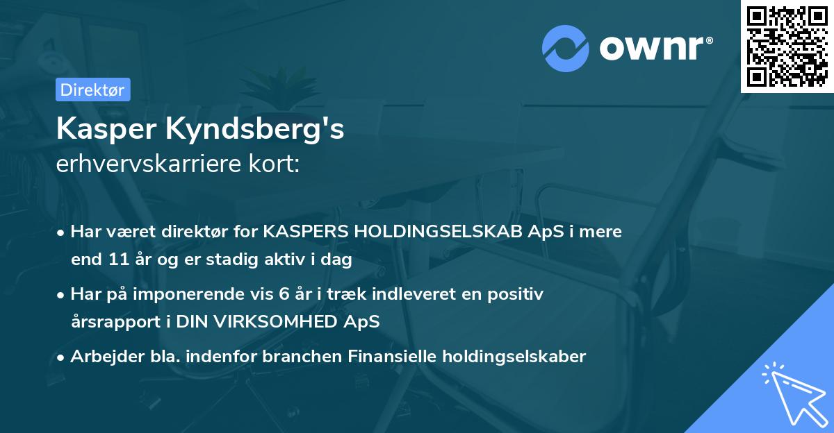 Kasper Kyndsberg's erhvervskarriere kort