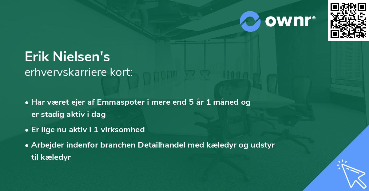 Erik Nielsen's erhvervskarriere kort