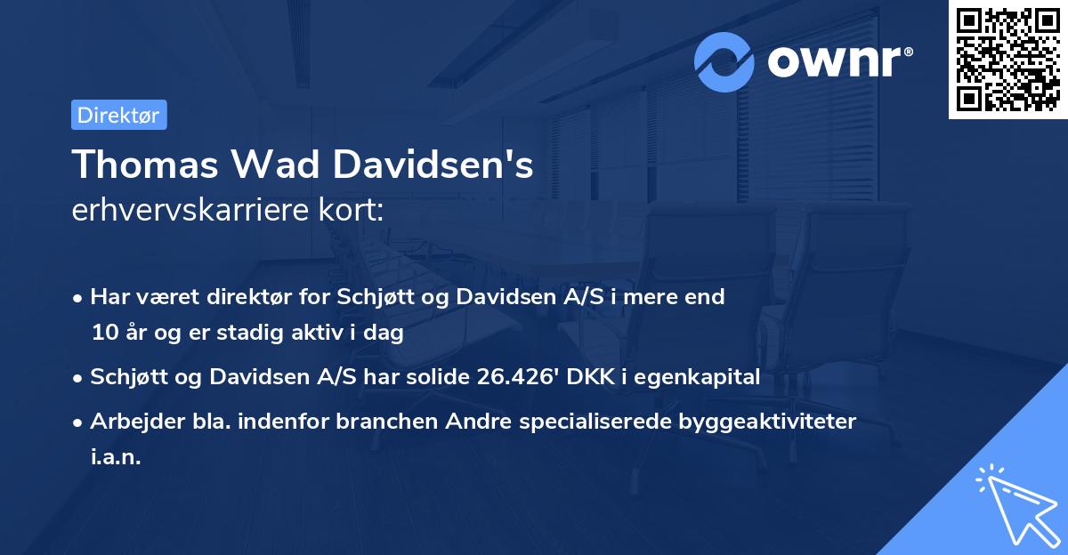 Thomas Wad Davidsen's erhvervskarriere kort