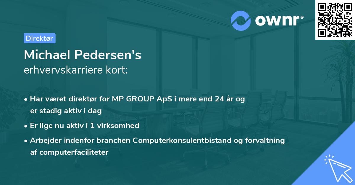 Michael Pedersen's erhvervskarriere kort