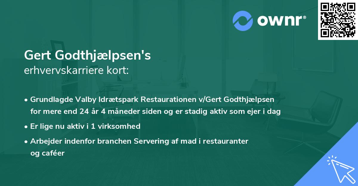 Gert Godthjælpsen's erhvervskarriere kort