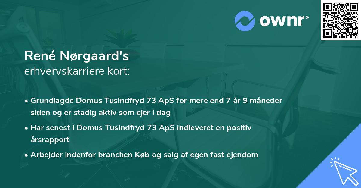 René Nørgaard's erhvervskarriere kort
