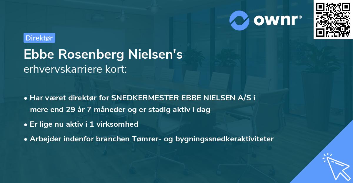 Ebbe Rosenberg Nielsen's erhvervskarriere kort