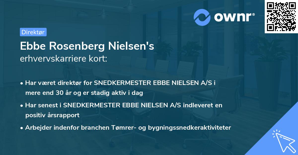 Ebbe Rosenberg Nielsen's erhvervskarriere kort