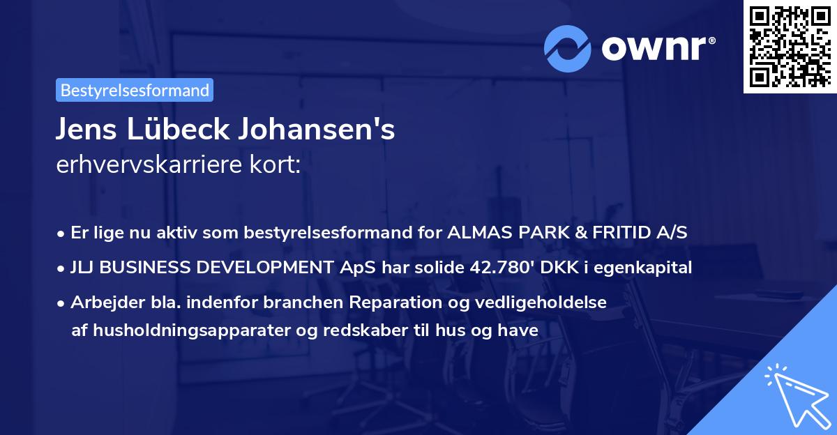Jens Lübeck Johansen's erhvervskarriere kort