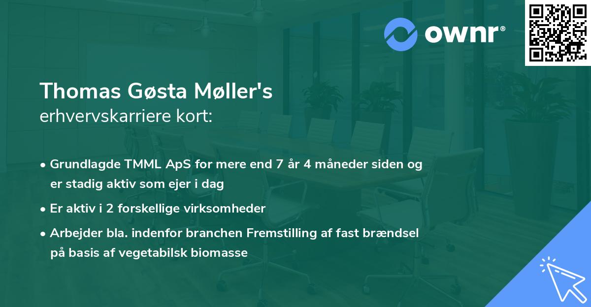 Thomas Gøsta Møller's erhvervskarriere kort
