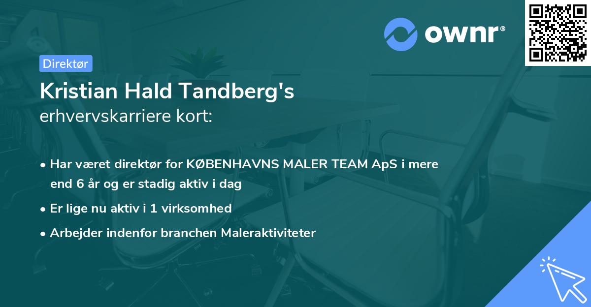 Kristian Hald Tandberg's erhvervskarriere kort