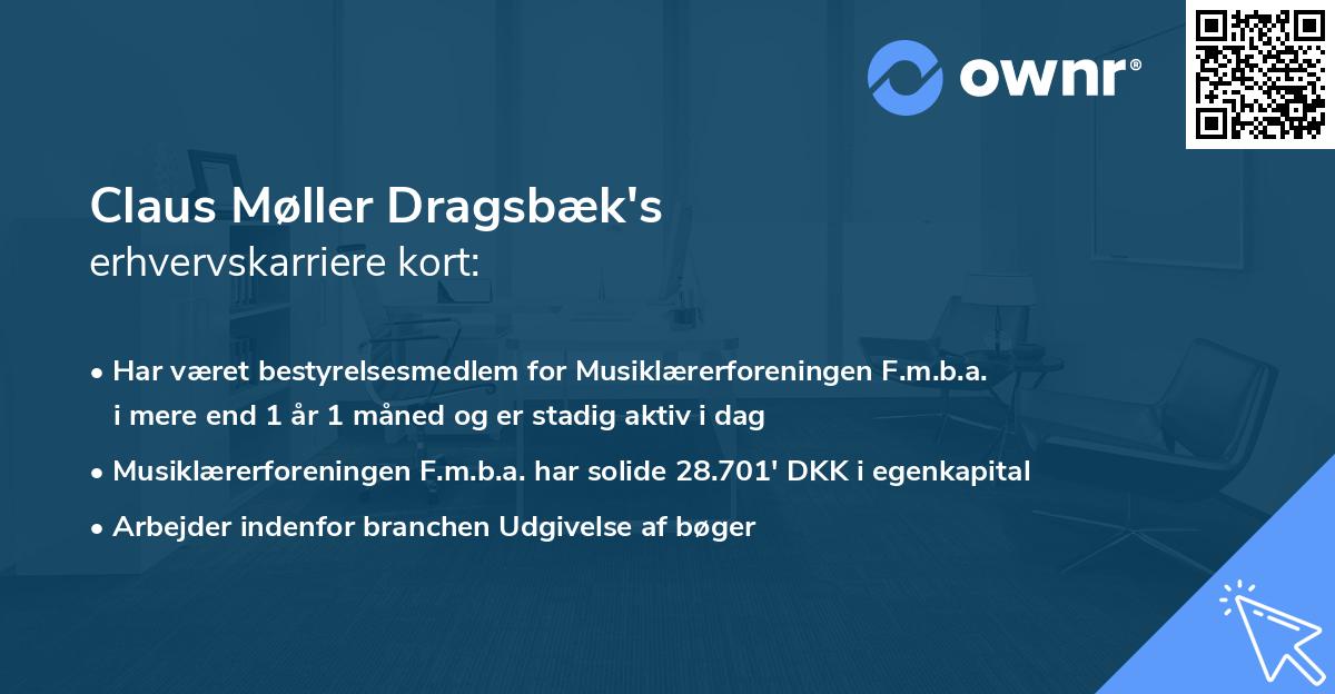 Claus Møller Dragsbæk's erhvervskarriere kort