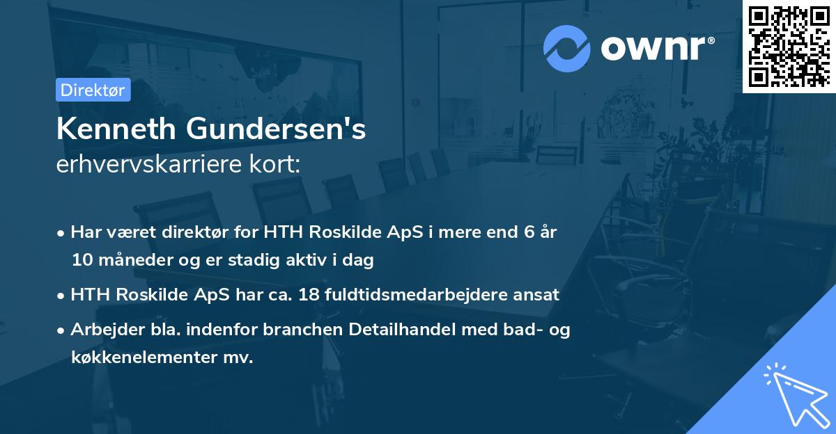Kenneth Gundersen's erhvervskarriere kort