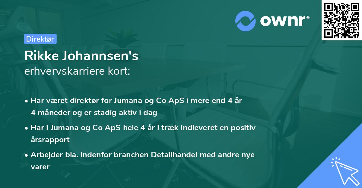 Rikke Johannsen's erhvervskarriere kort