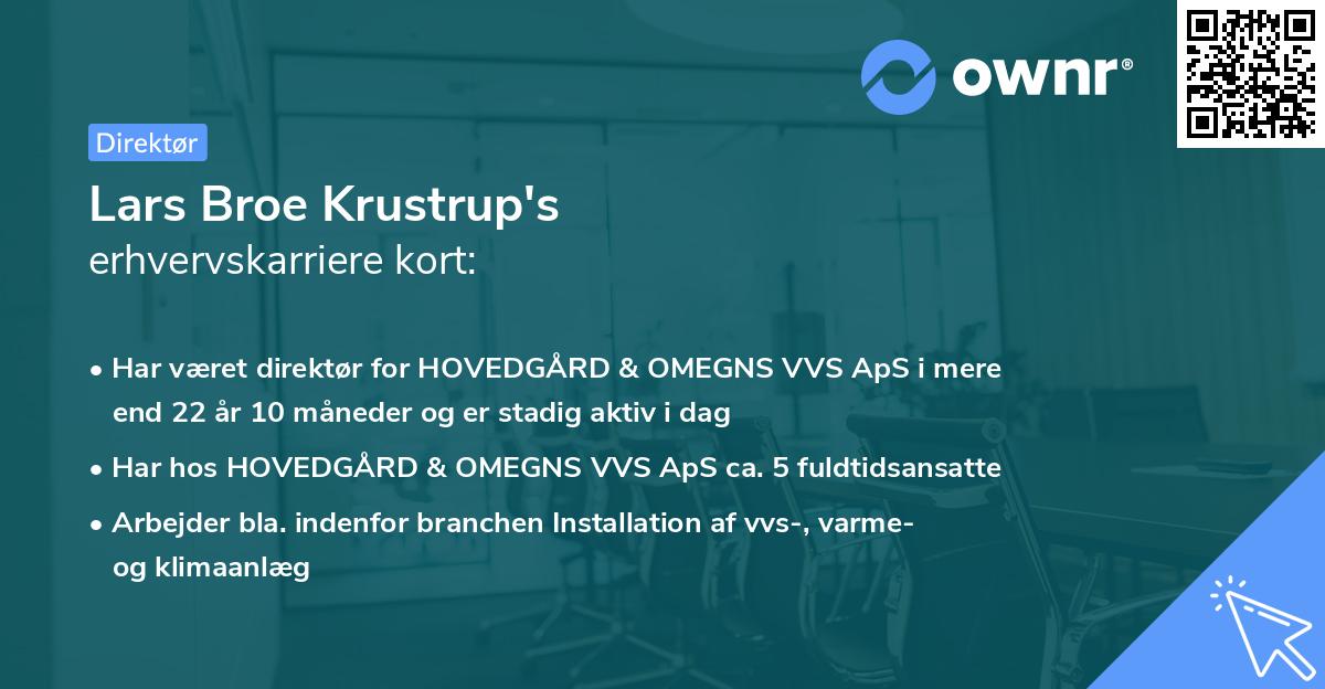Lars Broe Krustrup's erhvervskarriere kort