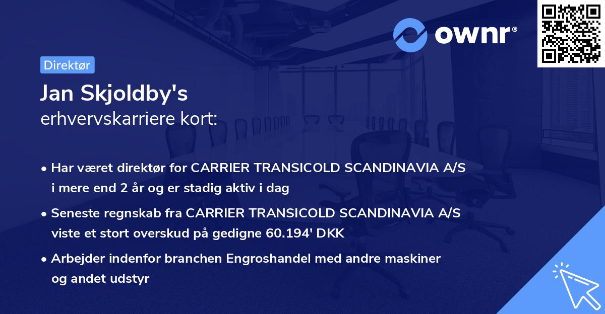 Jan Skjoldby's erhvervskarriere kort