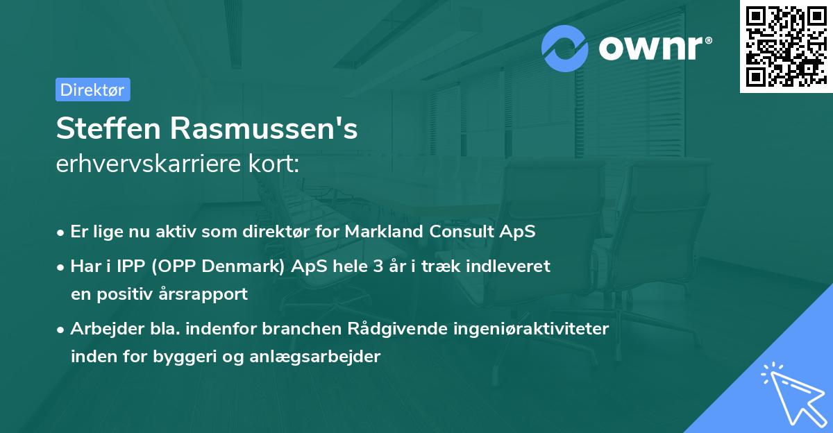 Steffen Rasmussen's erhvervskarriere kort