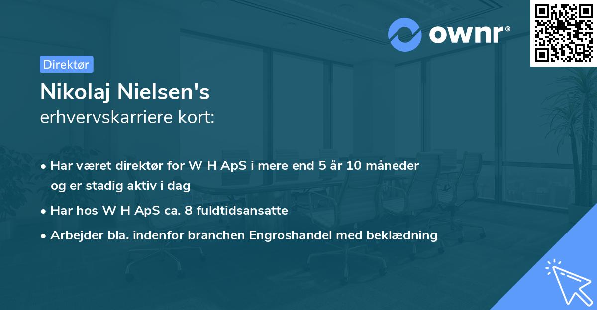 Nikolaj Nielsen's erhvervskarriere kort