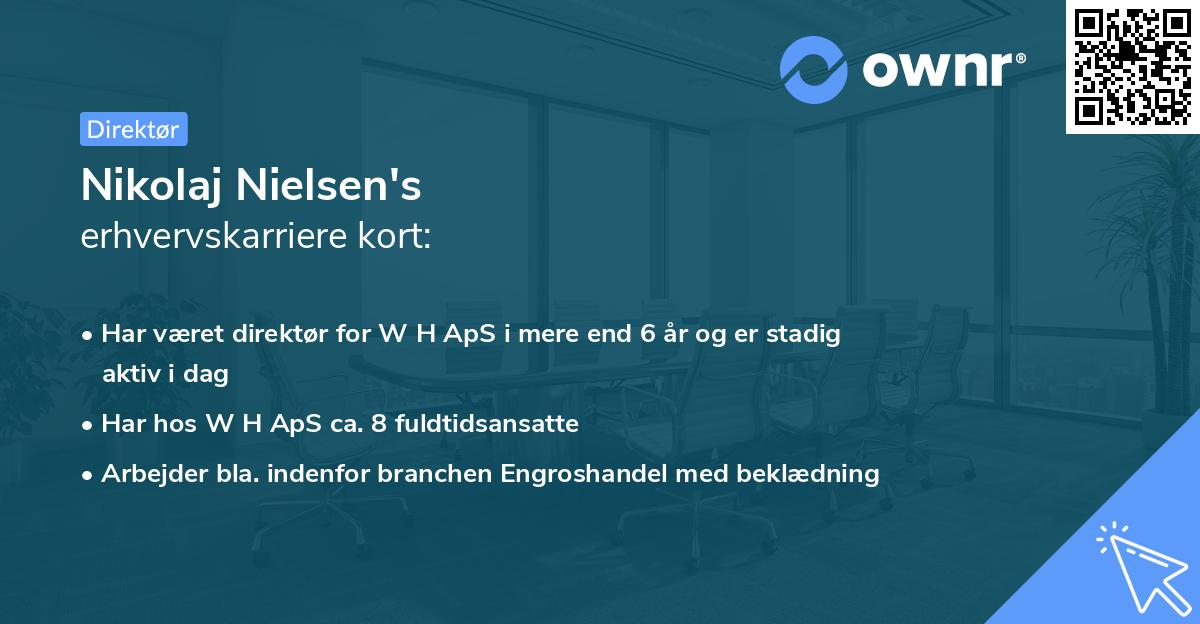Nikolaj Nielsen's erhvervskarriere kort