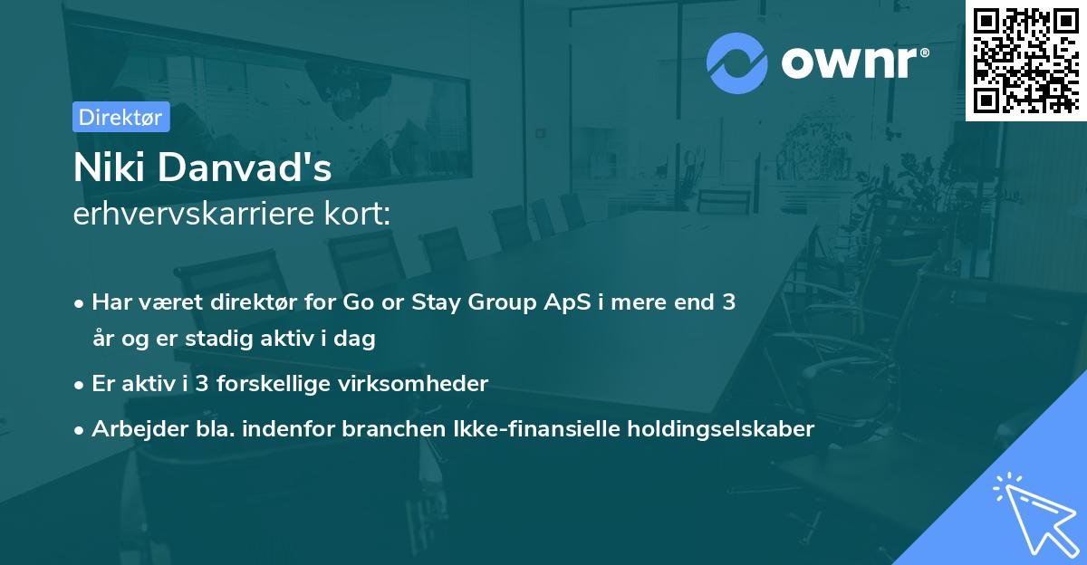 Niki Danvad's erhvervskarriere kort